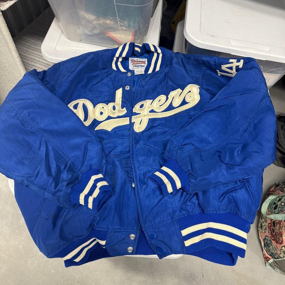 Starter 90s Los Angeles Dodgers Bomber Jacket Vintage Size L